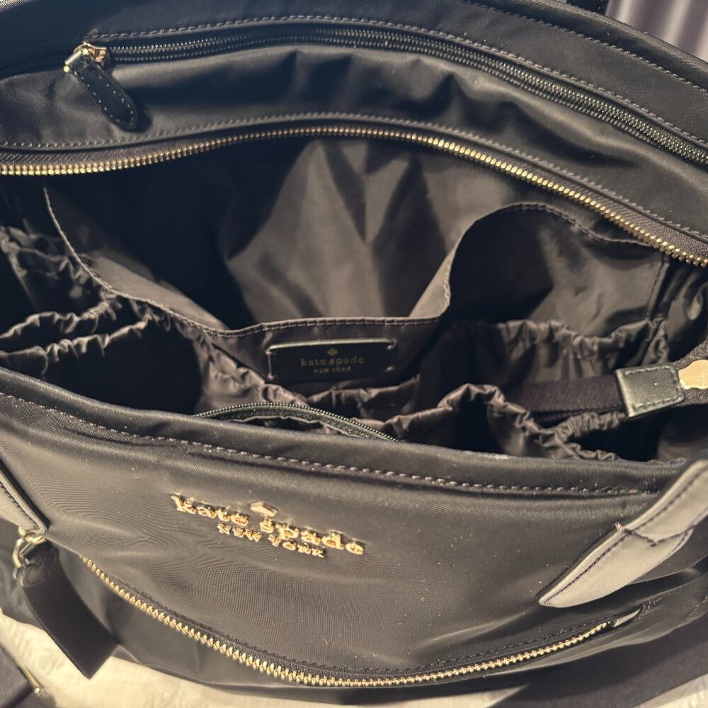 Kate Spade  Large Black Baby Diaper Bag Tote/Laptop Tote